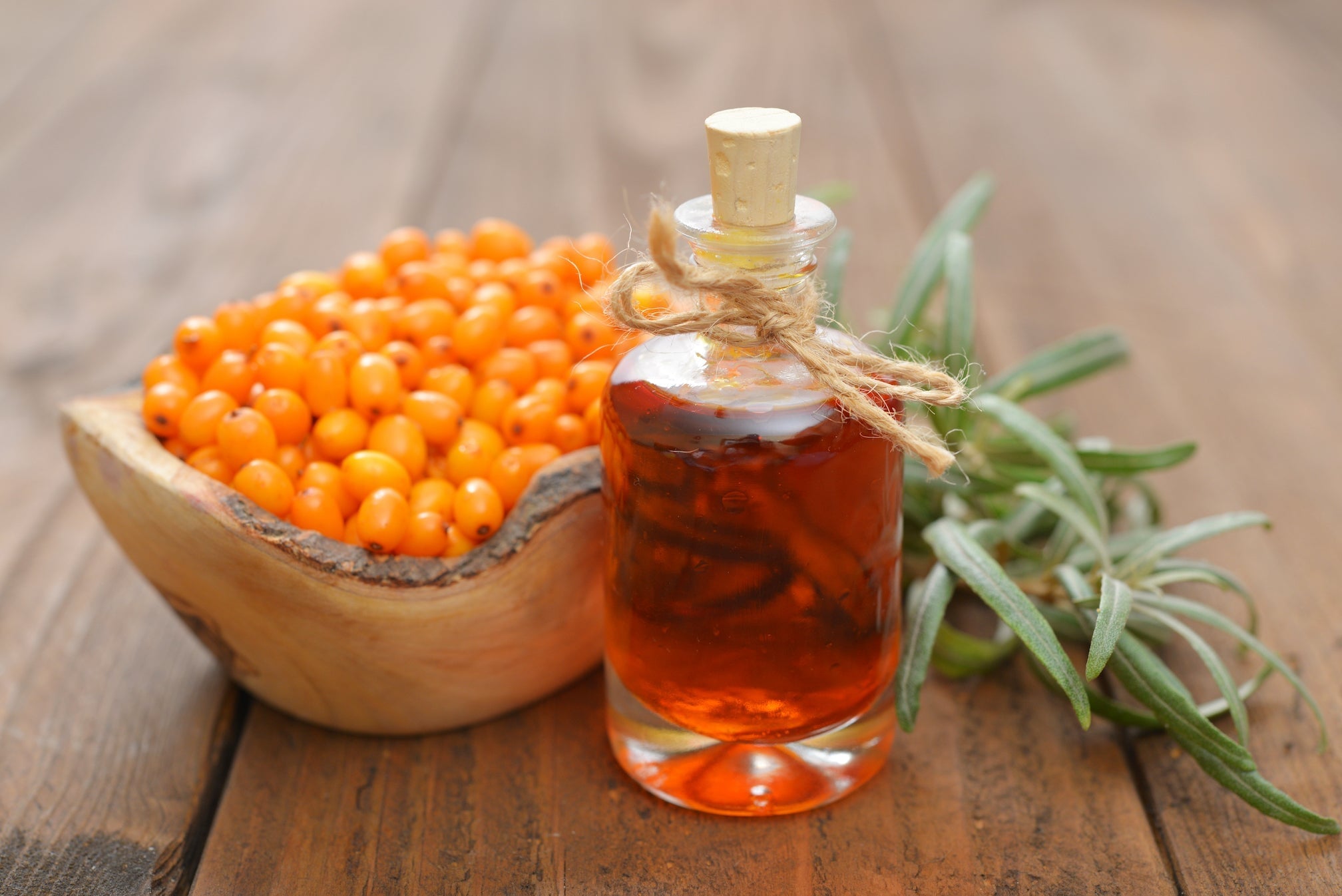 Sanddornkern- und Sanddornfruchtfleischöl