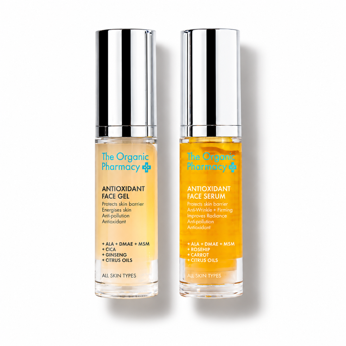 Antioxidante Gesichtspflege im Duo: Antioxidant Face Gel und Face Serum von The Organic Pharmacy