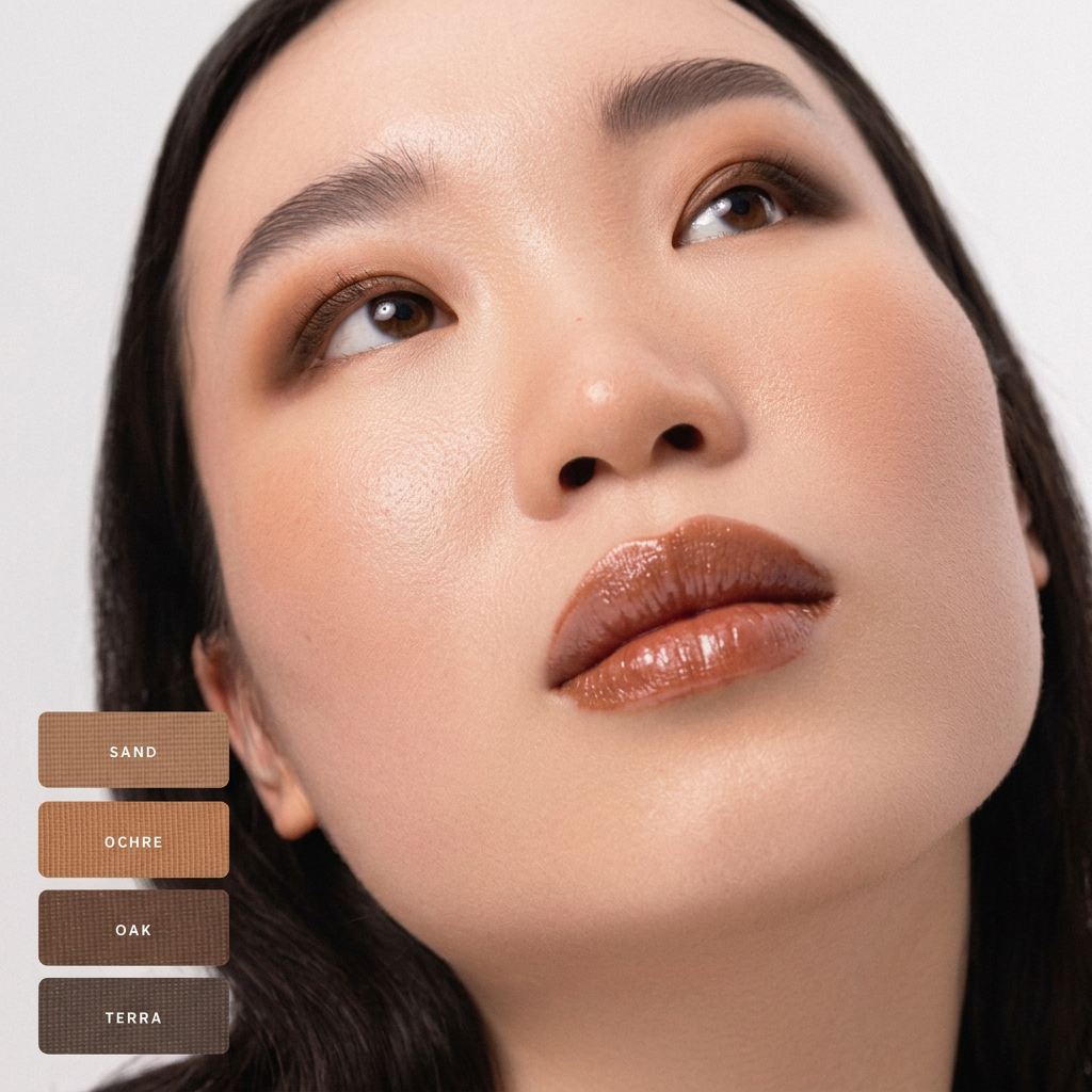 Ere Perez Chamomile Eye Palette Element Matte – matte Lidschattenpalette mit 5 Erdtönen, talkfrei und nachfüllbar