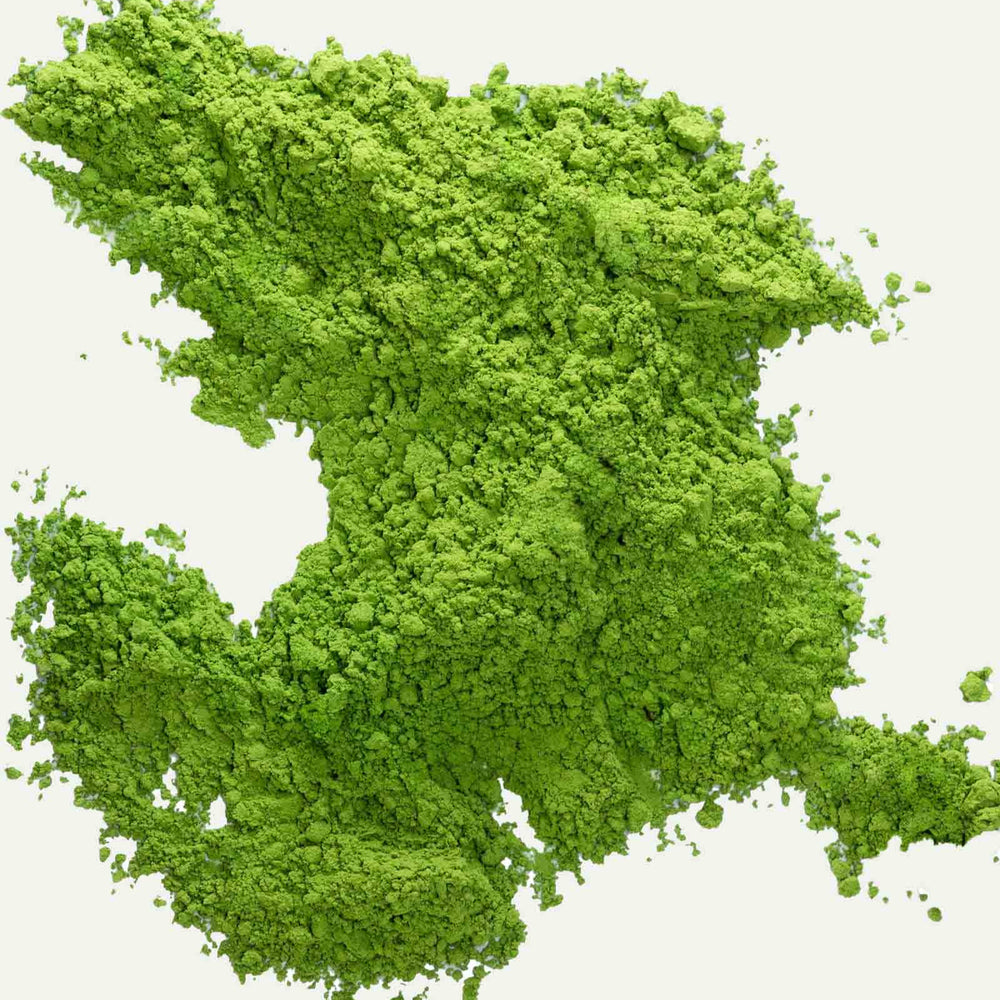 Grünes Matcha-Pulver.