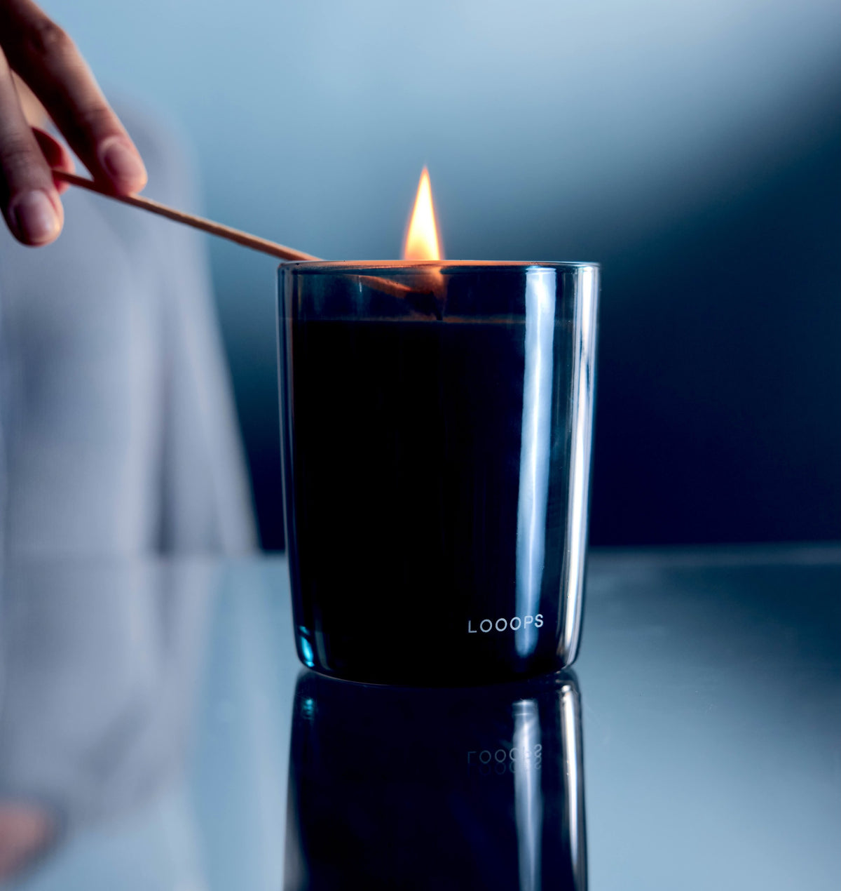 'Sternenzelt' Duftkerze in blau getöntem Glas - Limited Edition 2026