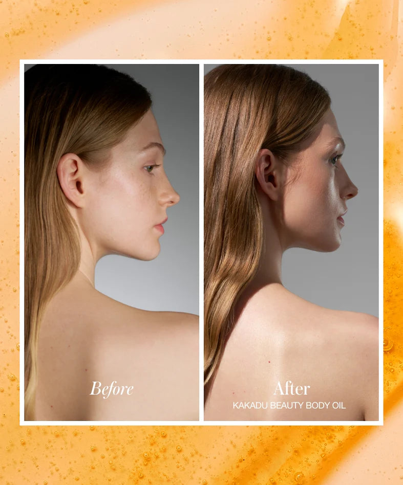 Leichtes Körperöl von RMS Beauty auf der Haut aufgetragen