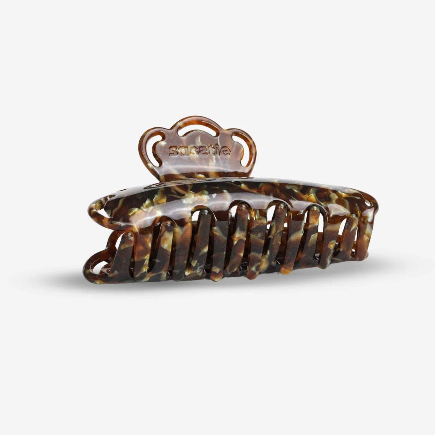 Sasstie Balette Royal Brown Haarklammer liegend.