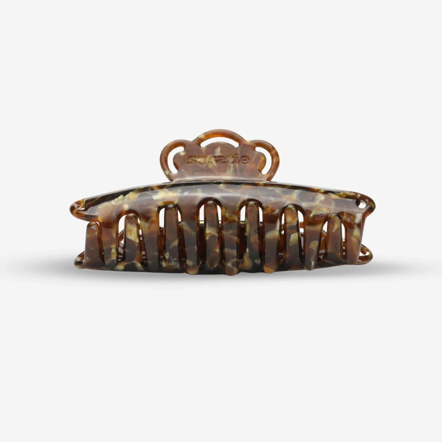Sasstie Balette Royal Brown Haarklammer Ansicht von unten.