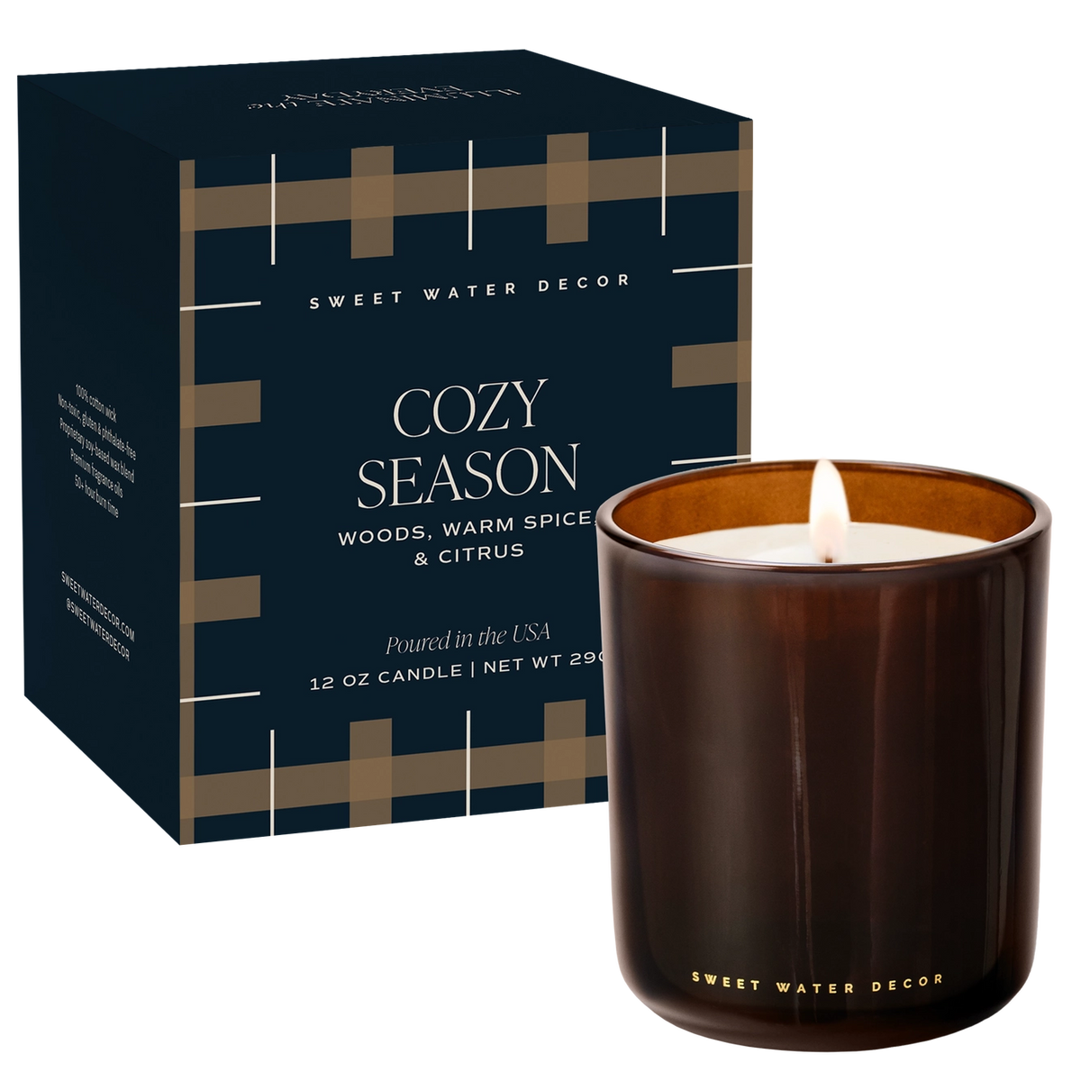 Sweet Water Decor Cozy Season Duftkerze | Amber Glas