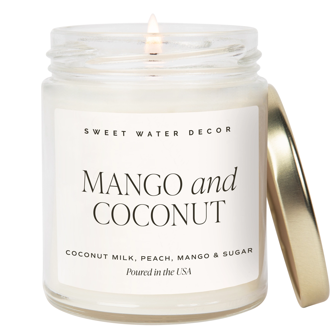 Sweet Water Decor Mango & Coconut Duftkerze mit Mango, Ananas und Kokosmilch
