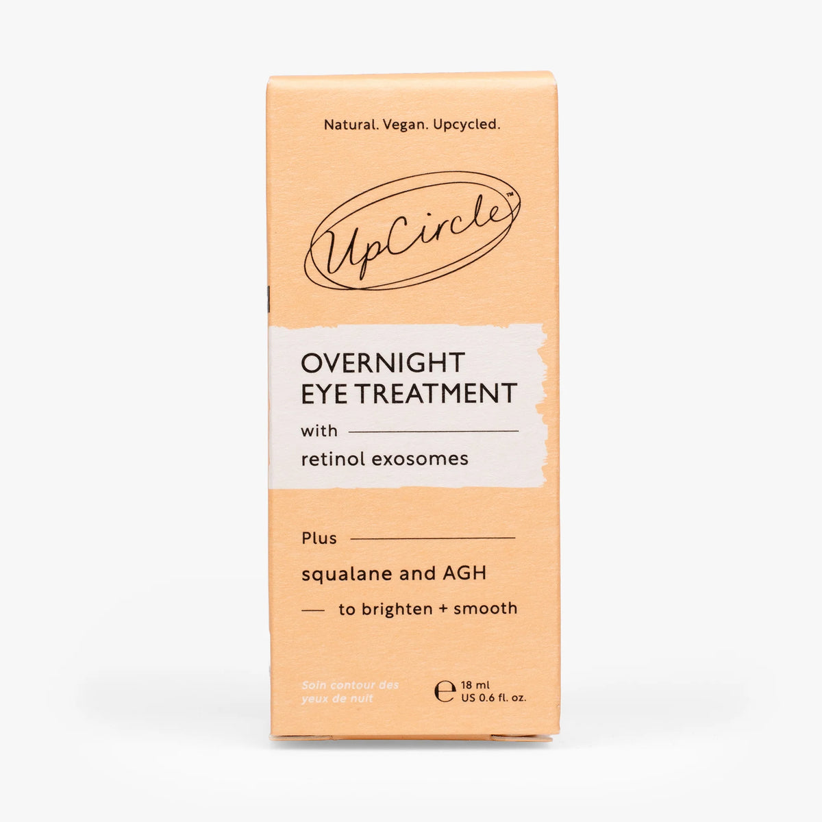 UpCircle Overnight Eye Treatment mit Retinol-Exosomen in der 18-ml-Verpackung
