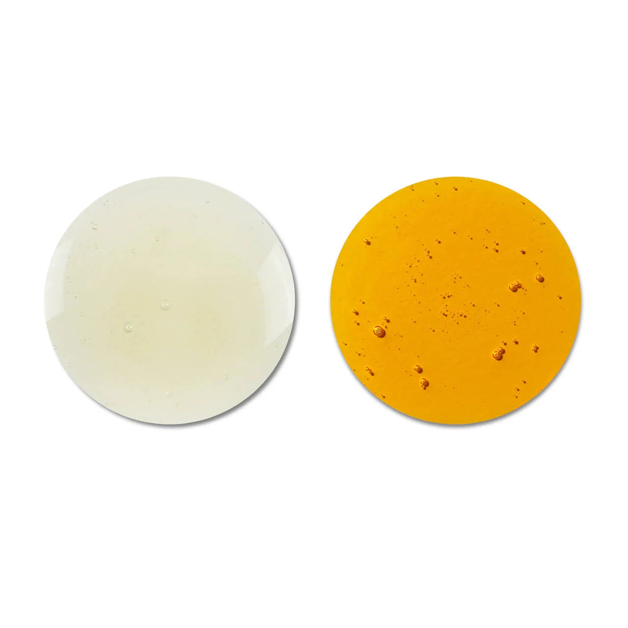 Antioxidant Face Gel Textur Tropfen auf weißem Hintergrund