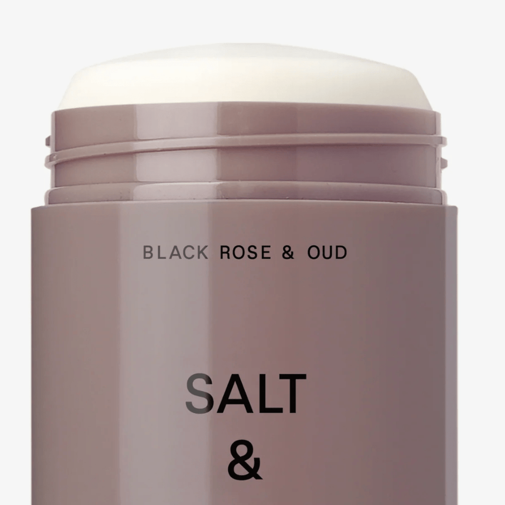 Geöffnetes Deo in Großaufnahme Black Rose & Out von Salt & Stone.