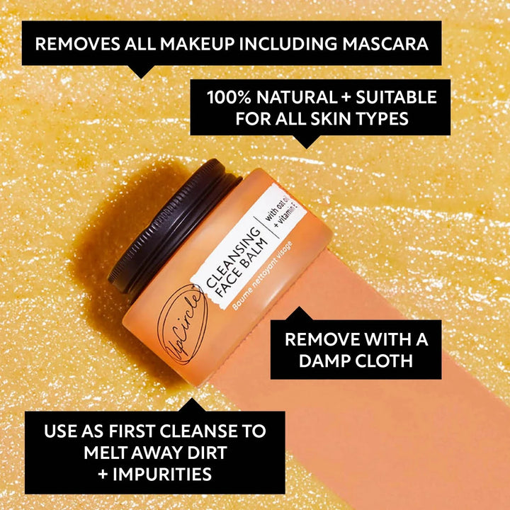 UpCircle Cleansing Face Balm mit upgecyceltem Aprikosenkern-Pulver und pflanzlichen Ölen