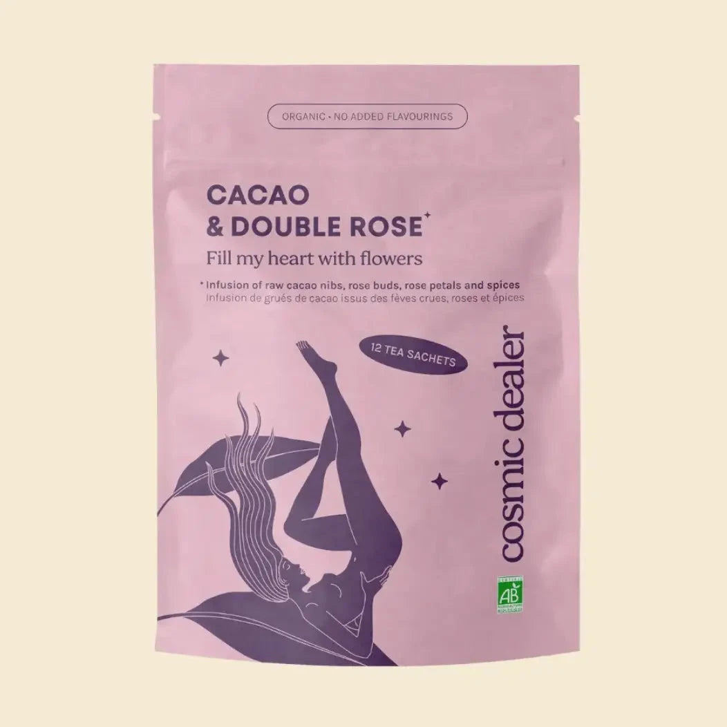 Cosmic Dealer Tee- Cacao & Double Rose