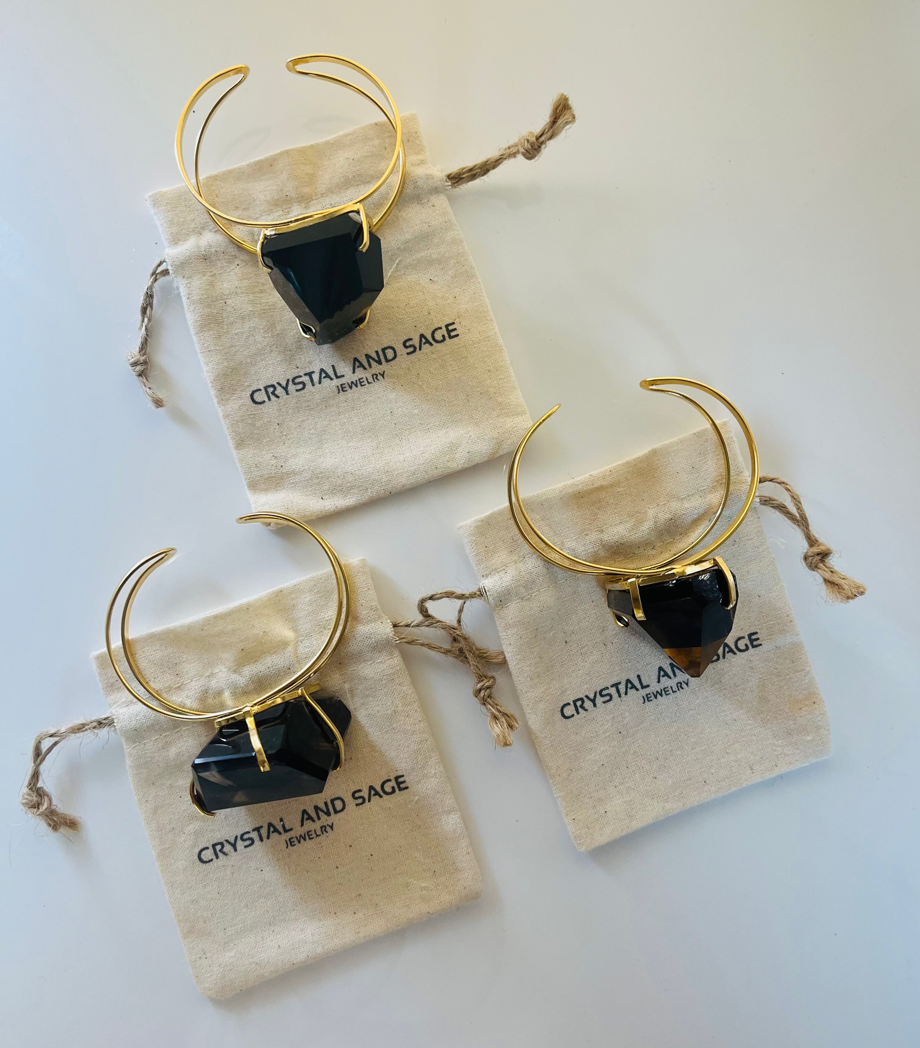 CRYSTAL AND SAGE Jewelry - Zitrin Armreif, vergoldet