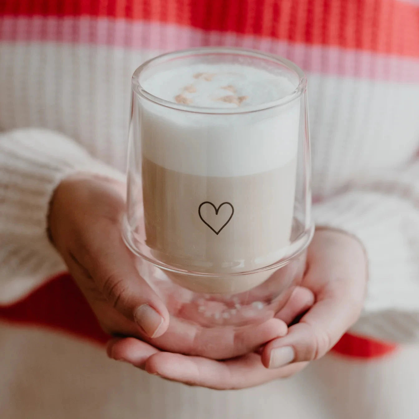 Doppelwandiges Glas HERZ - Eulenschnitt