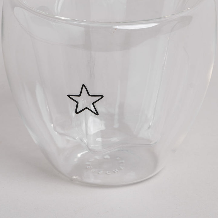 Doppelwandiges Glas STERN - Eulenschnitt sternförmiges Kaffe- und Teeglas