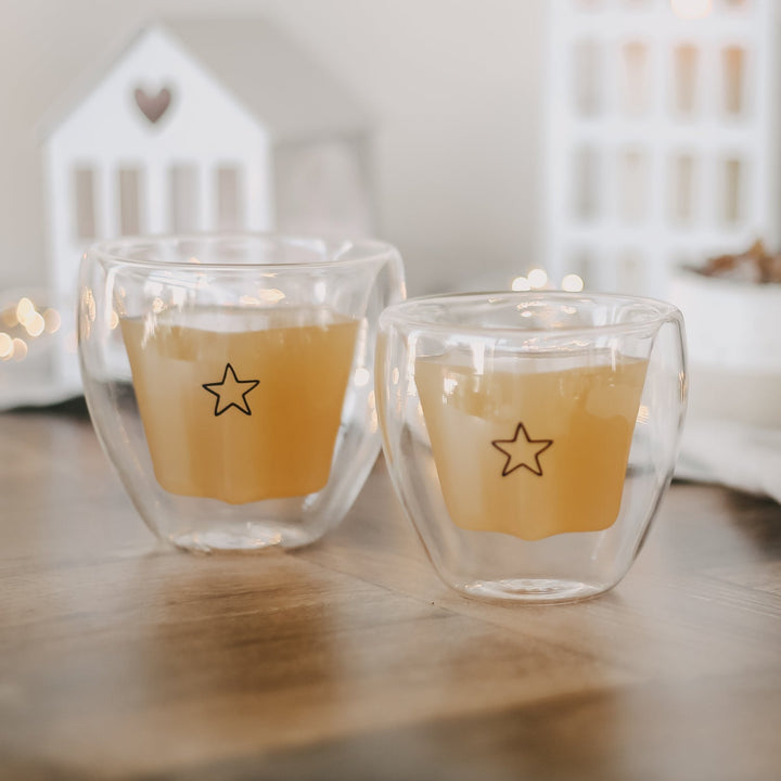 Doppelwandiges Glas STERN - Eulenschnitt sternförmiges Kaffe- und Teeglas