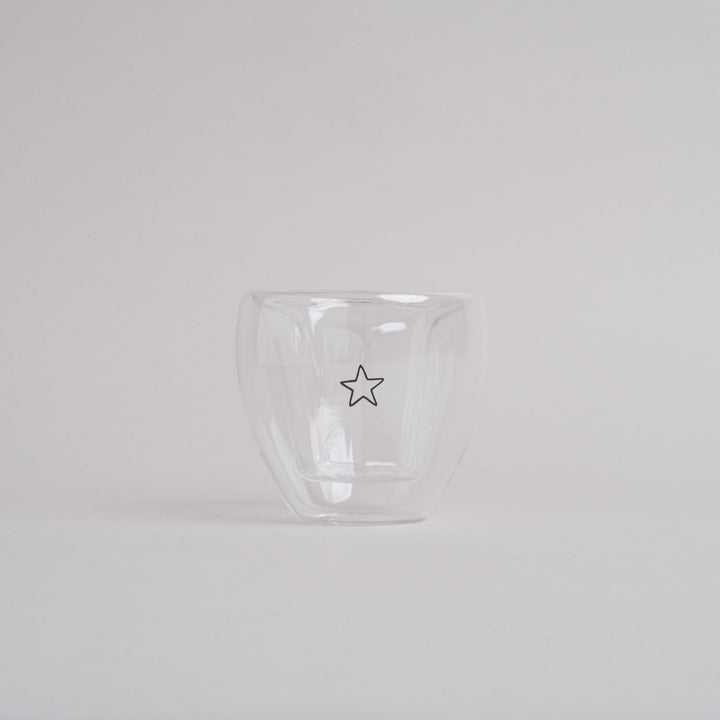 Doppelwandiges Glas STERN - Eulenschnitt sternförmiges Kaffe- und Teeglas