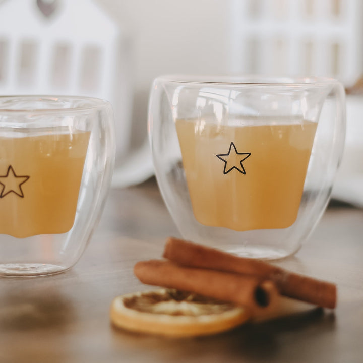 Doppelwandiges Glas STERN - Eulenschnitt sternförmiges Kaffe- und Teeglas
