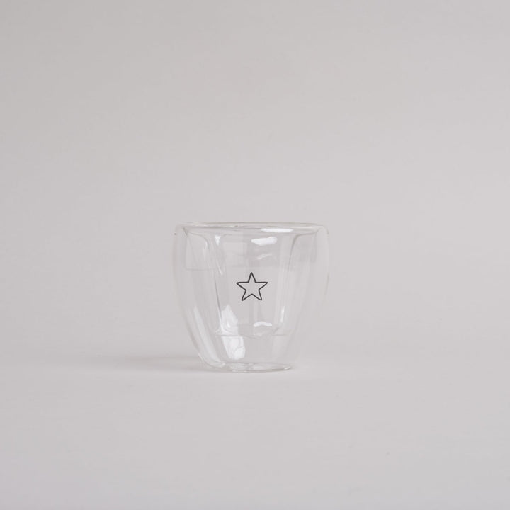 Doppelwandiges Glas STERN - Eulenschnitt sternförmiges Kaffe- und Teeglas