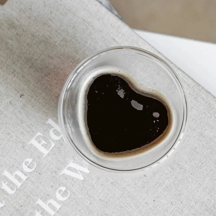 Double-walled heart glass HEART - owl cut