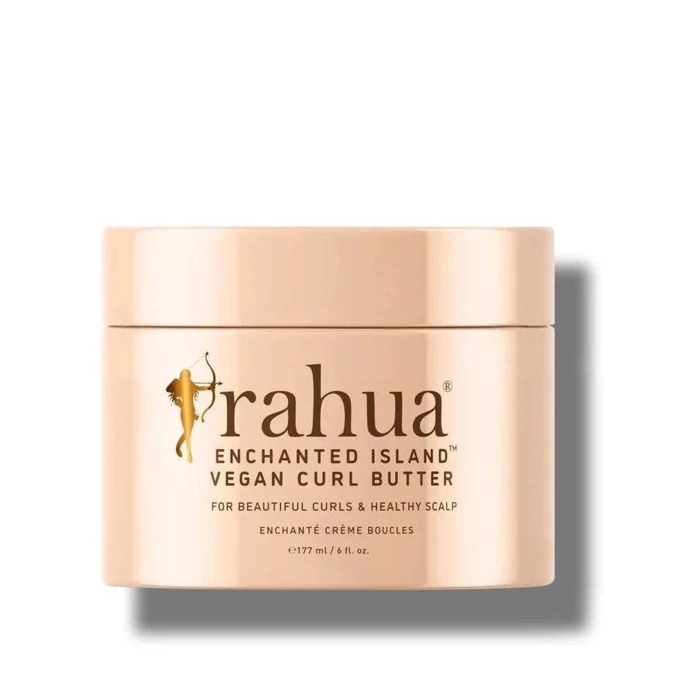 Rahua Enchanted Island Vegan Curl Butter Tiegel vor weißem Hintergrund