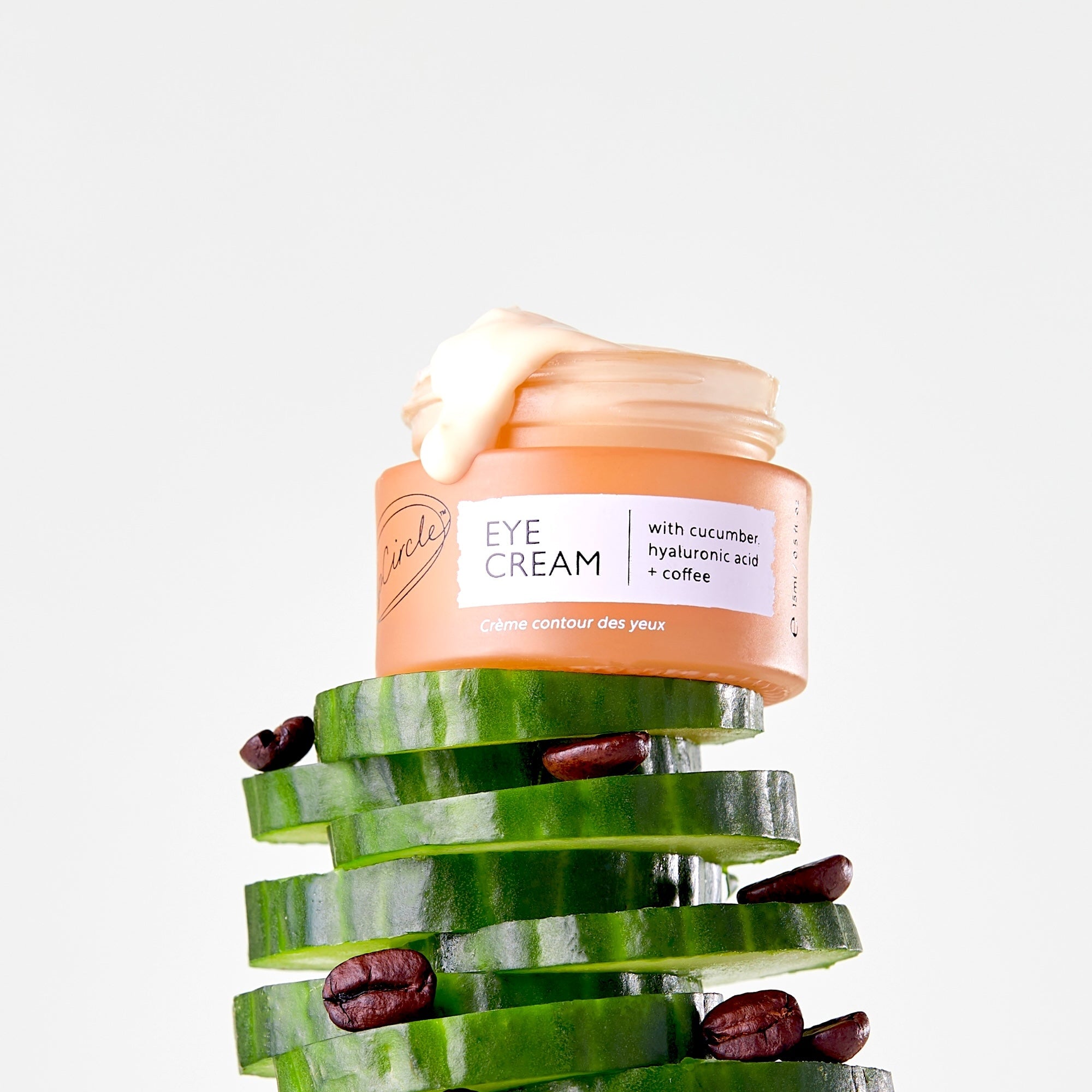 Eye Cream mit Koffein, Gurke und Hyluron von UpCircle (15ml)
