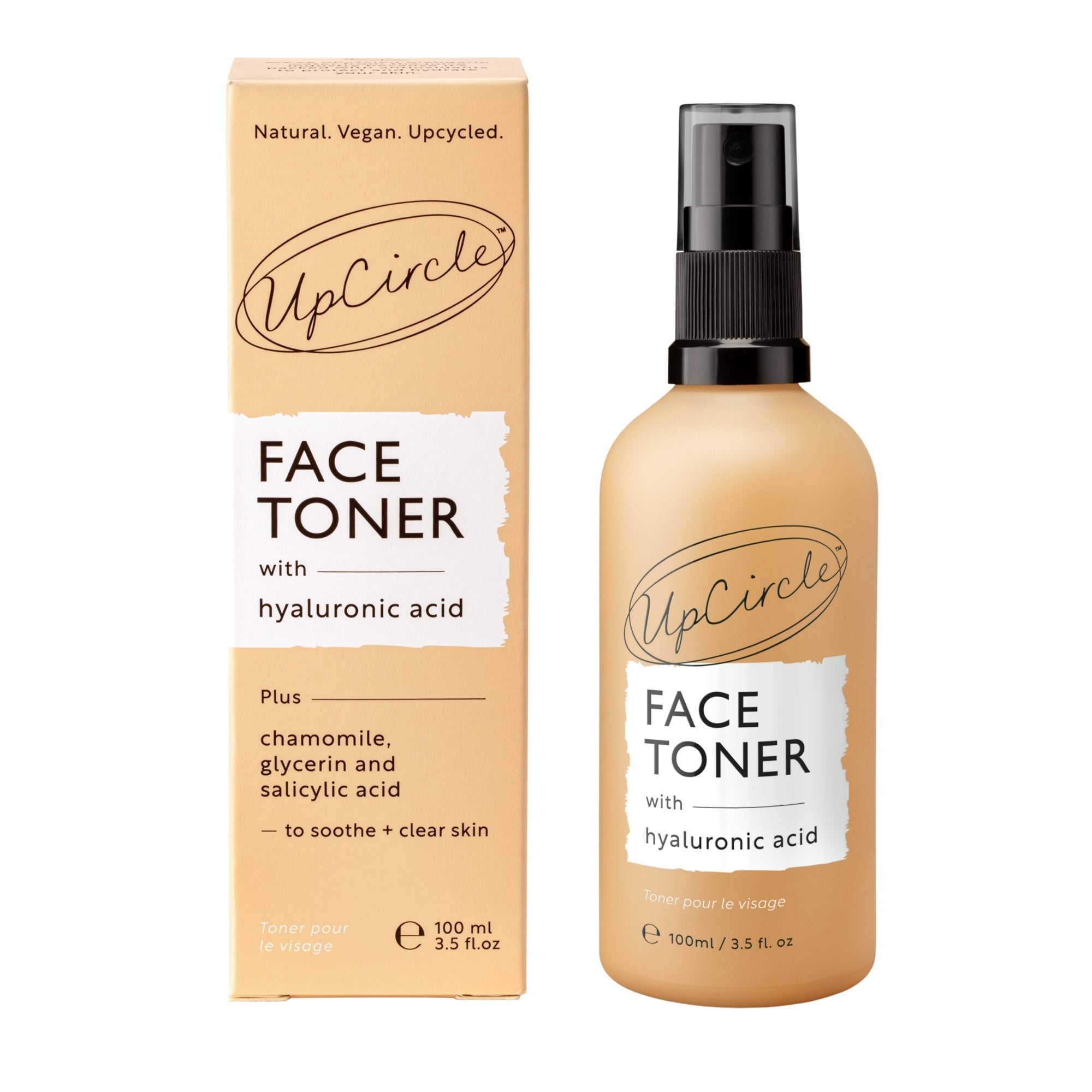 Face Tonerspray mit Hyaluron und Kamille von UpCircle (100ml)