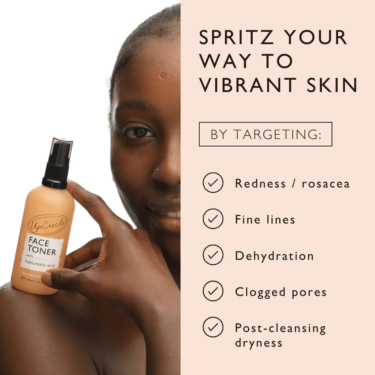 UpCircle Hydrating Face Toner mit grünem Mandarin-Wasser, Kamillen-Extrakt und Hyaluronsäure