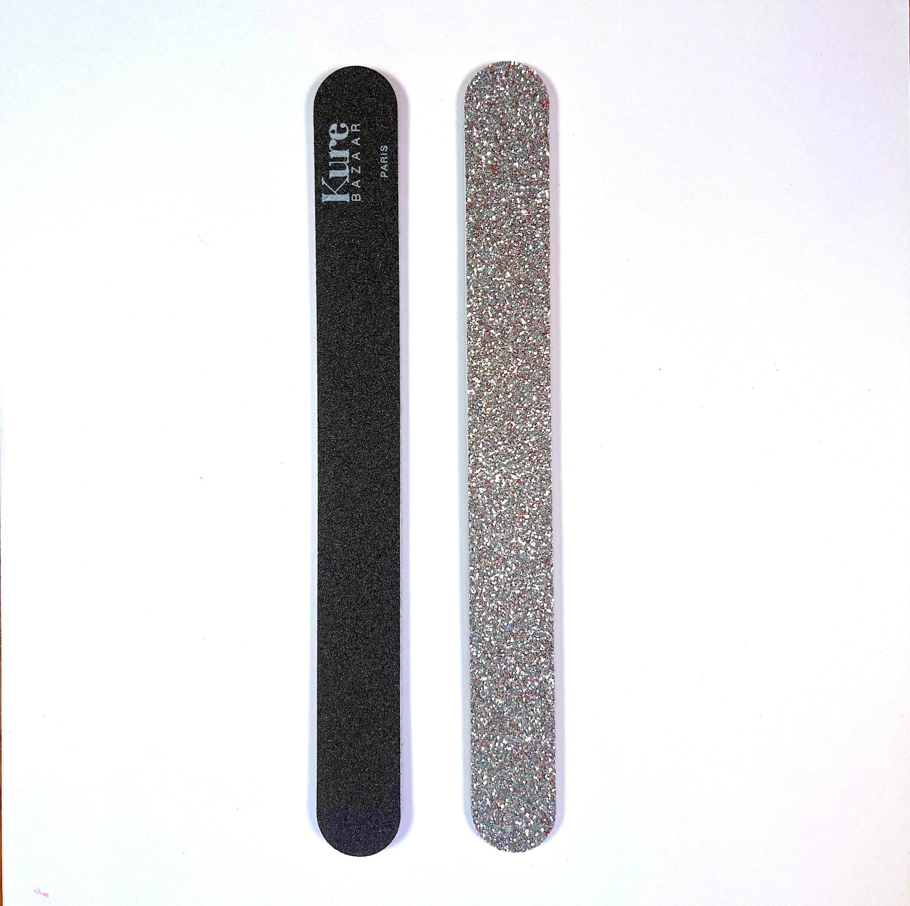 Glitter files in gold, silver and black