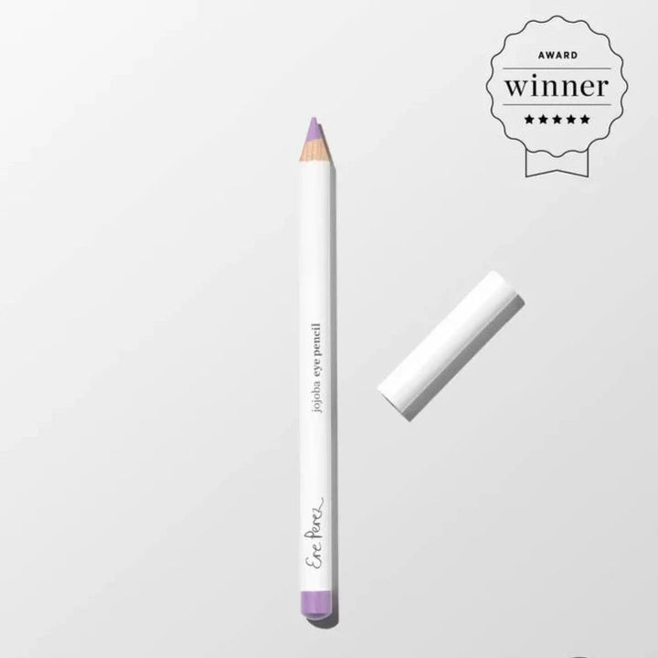 Offener Jojoba Eye Pencil GEM von Ere Perez vor weißem Hintergrund.