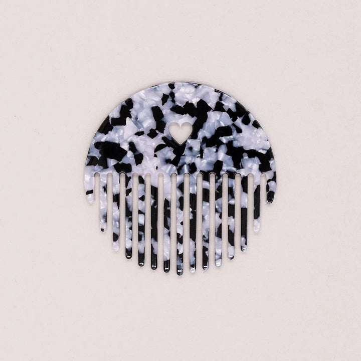 Comb Heart Panda Black and White - Owl Cut