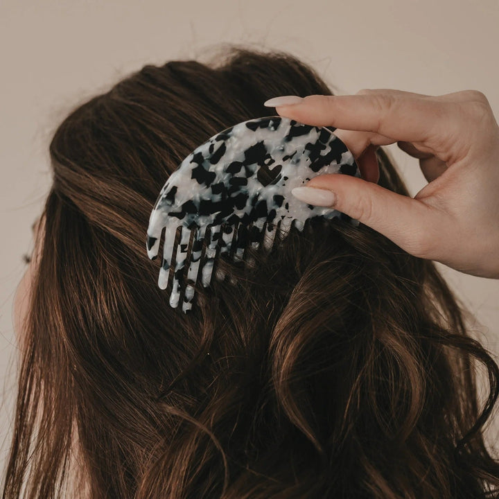 Comb Heart Panda Black and White - Owl Cut