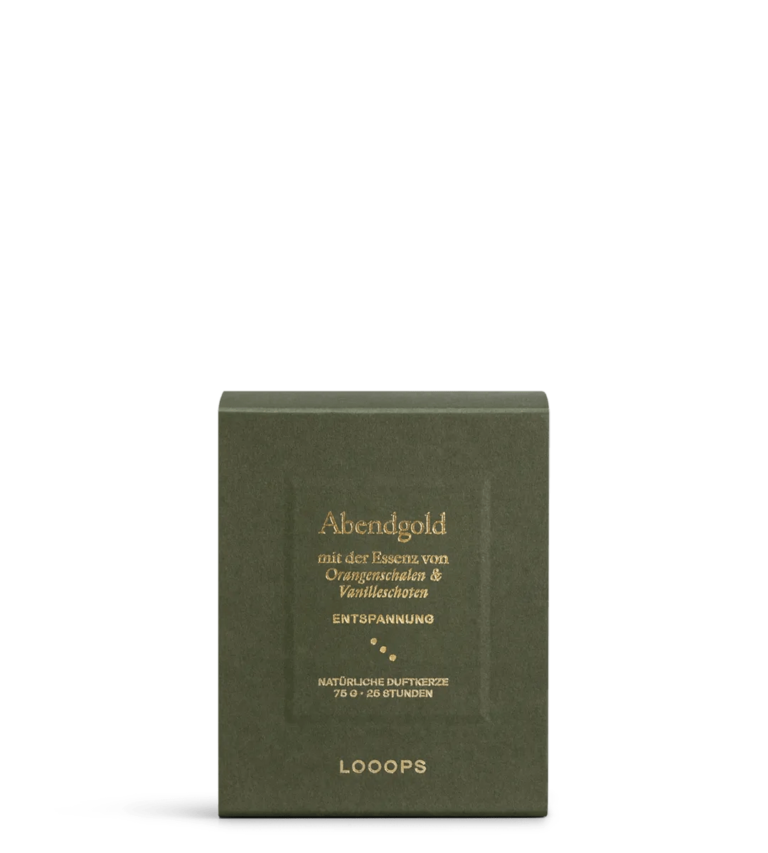 LOOOPS Kerze "ABENDGOLD" | natürliche Duftkerze (Limitierte Edition)