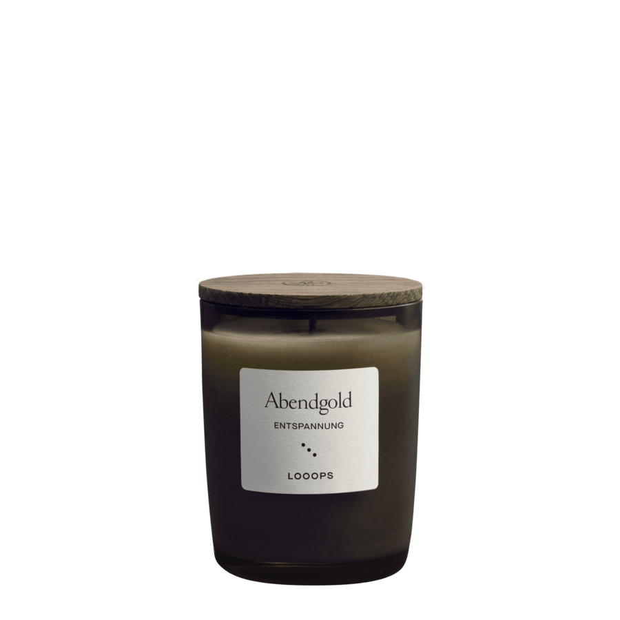 LOOOPS Kerze "ABENDGOLD" | natürliche Duftkerze (Limitierte Edition)