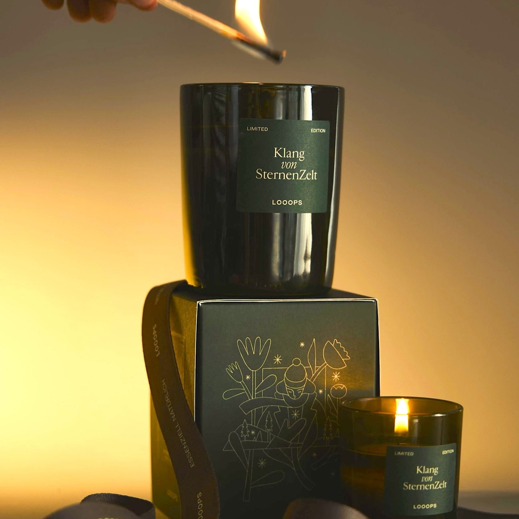 Looops Sojawachskerze "Klang von SternenZelt" - limitierte Winterkollektion 2025