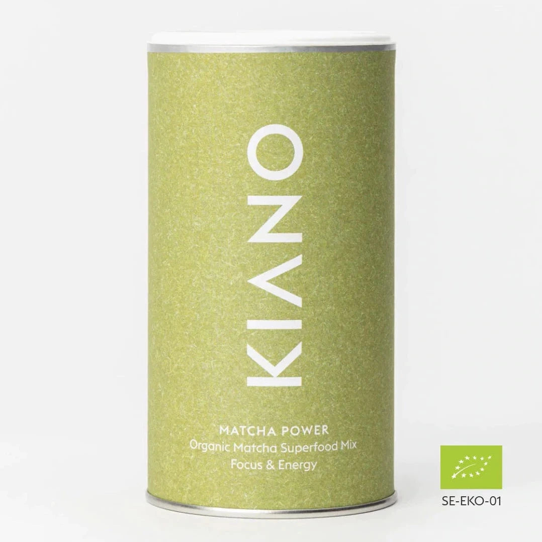 KIANO Matcha Power Verpackung vor weißem Hintergrund
