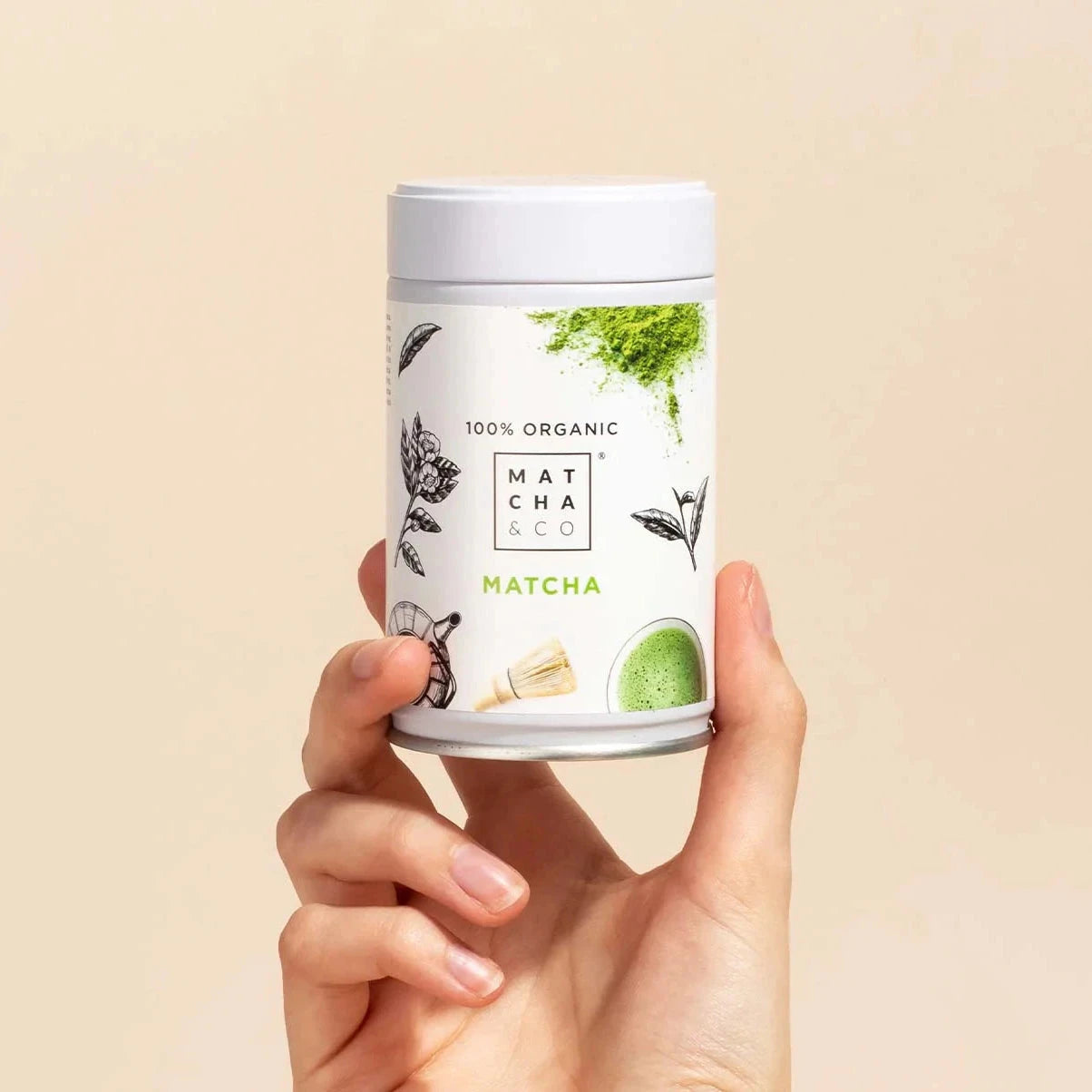Original Matcha Tee von Matcha & Co in Bio-Qualität, Produktdose Vorderseite