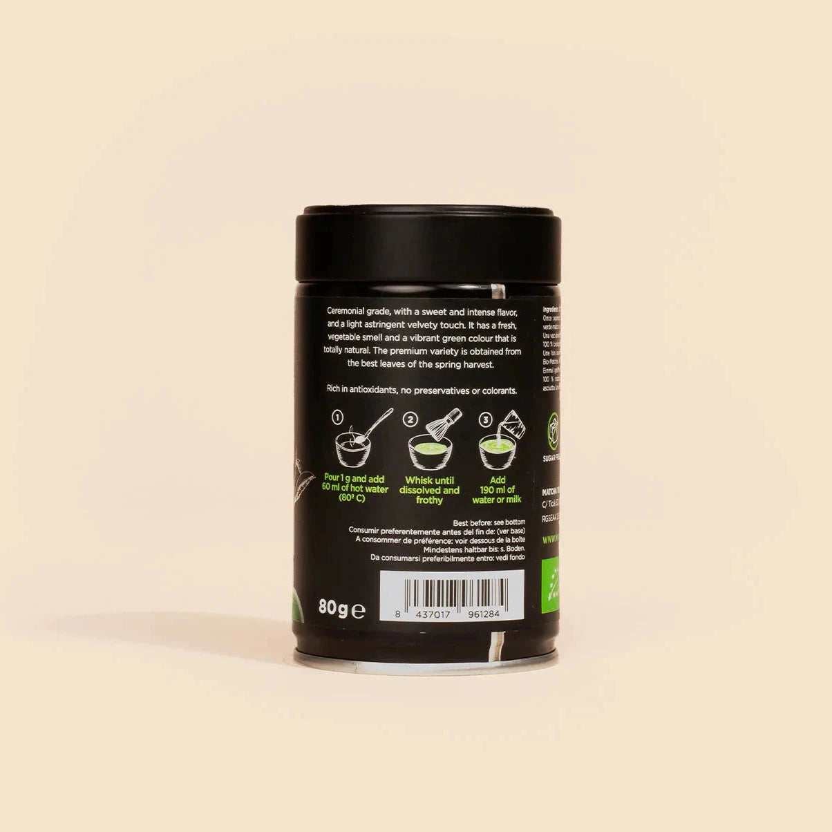 Dose mit hochwertigem Matcha-Tee von MATCHA & CO – feinste Qualität aus Japan