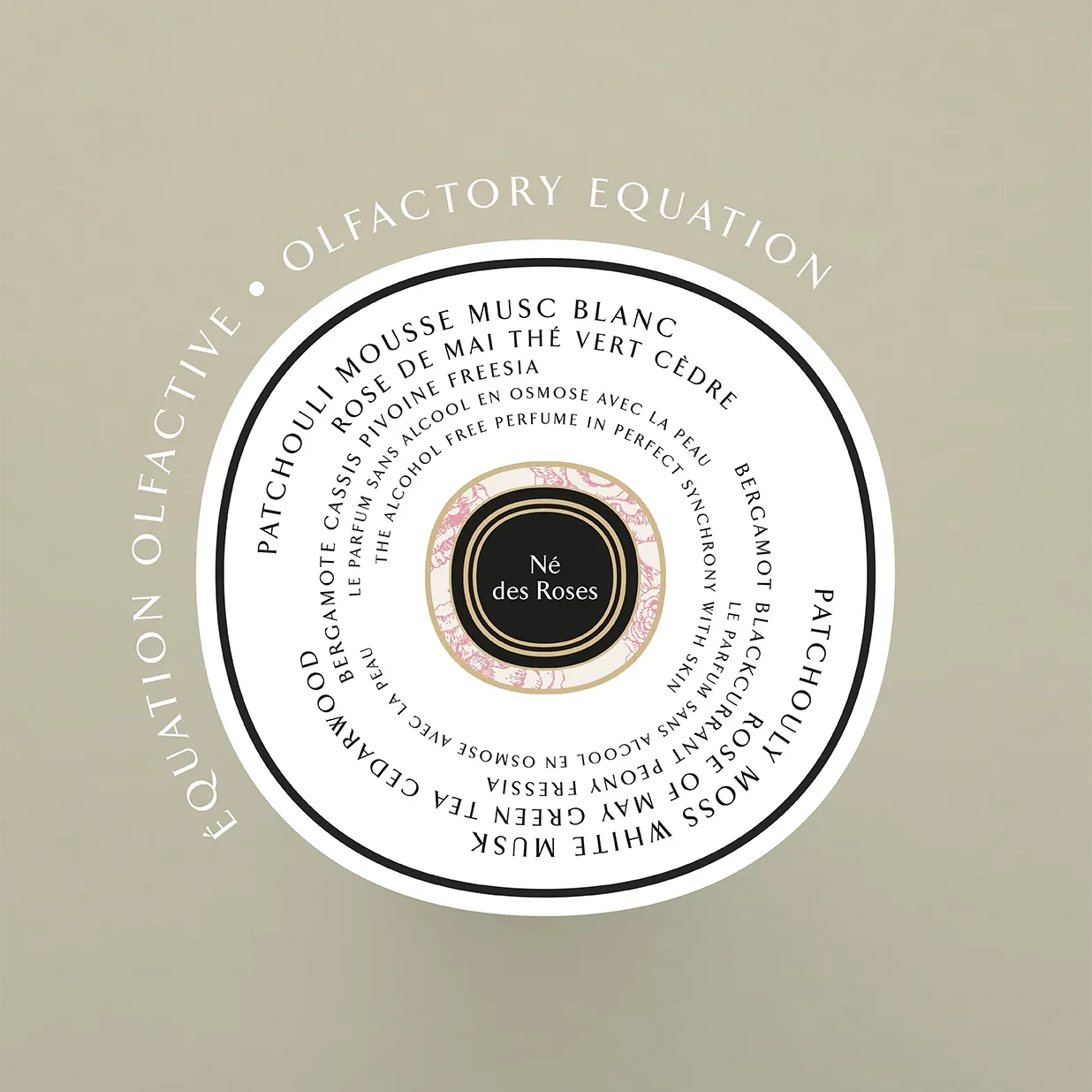 Vegane Formel des SABÉ MASSON Duftsticks Né des Roses – pflegend mit Muskatellersalbei und blauer Lotusblüte