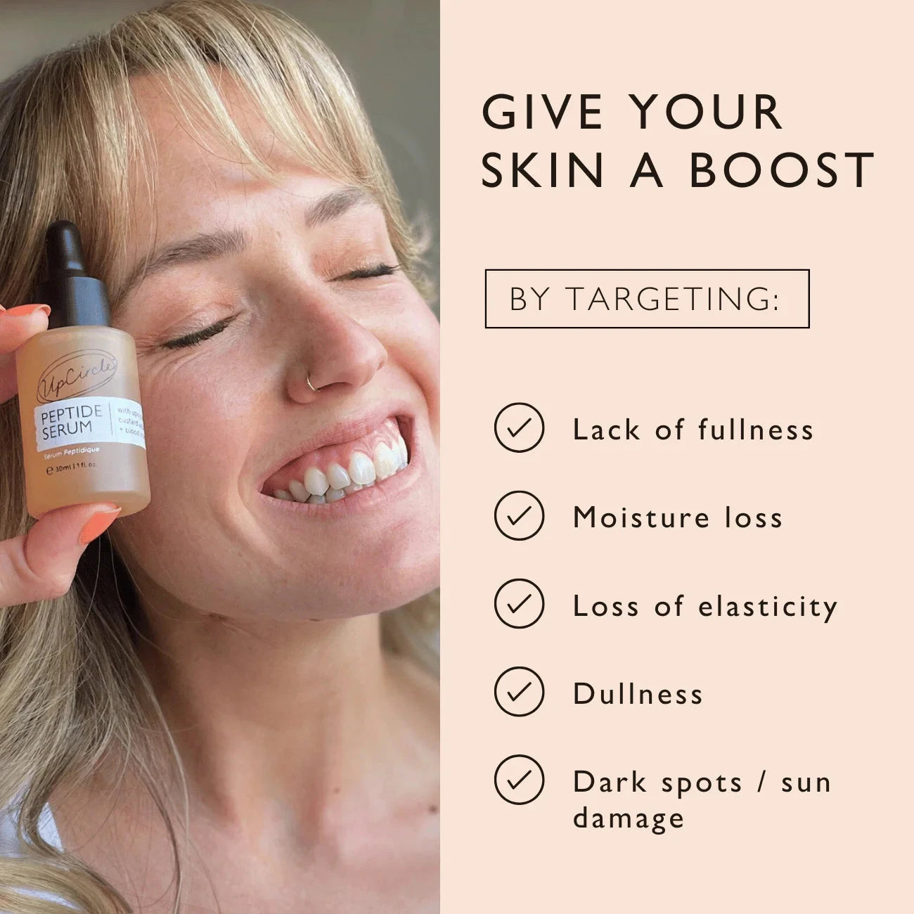 UpCircle Peptide Serum - Anti-aging serum with peptides and niacinamide