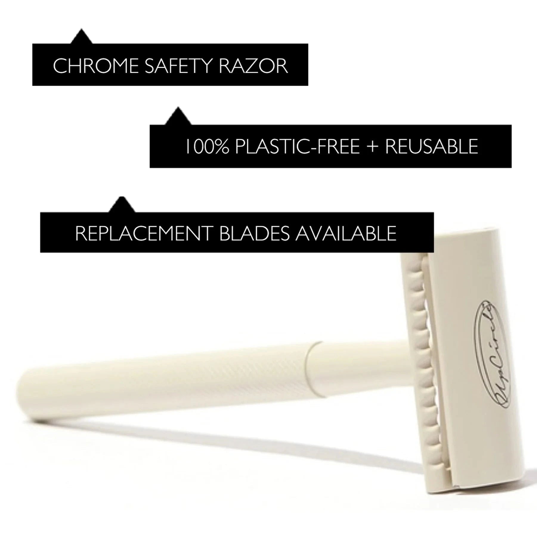 Chrom-Metall Sicherheitsrasierer von UpCircle – langlebig und plastikfrei