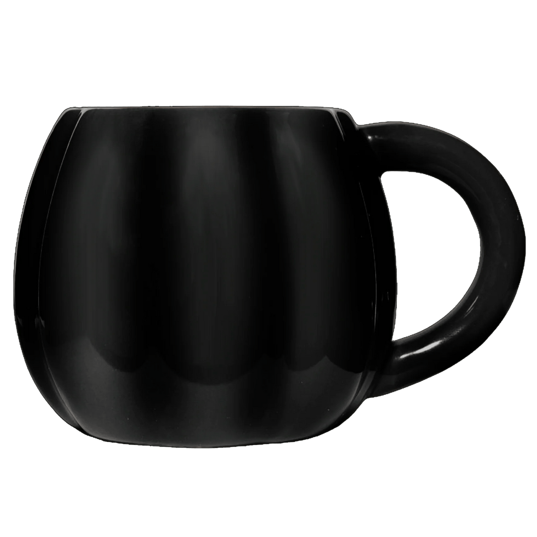 Schwarzer Halloween-Kaffeebecher aus Keramik mit 560ml Fassungsvermögen von Sweet Water Dekor North Glow
