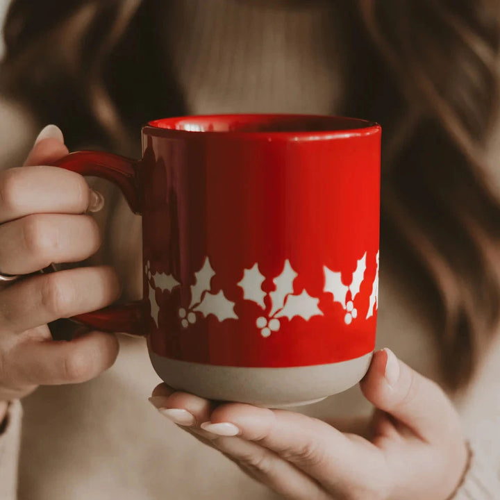 RED HOLLY Coffee Mug - Weihnachtstasse SWEET WATER DECOR