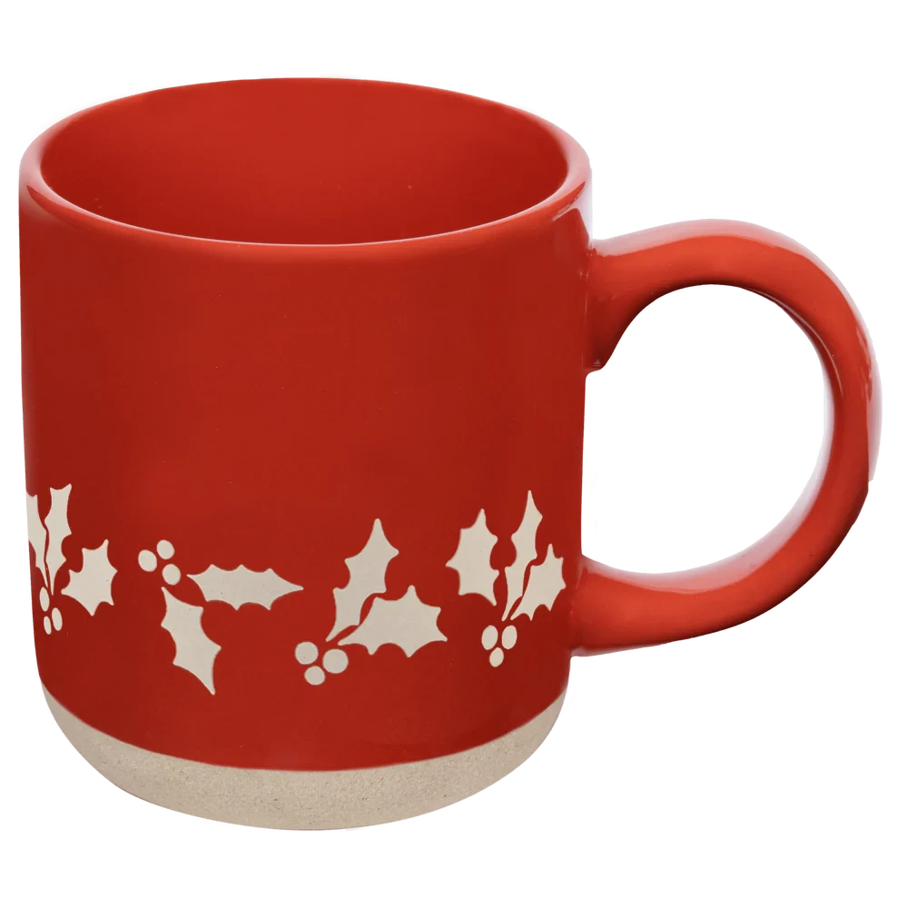 Autumn mug with red leaves by SWEET WATER DECOR