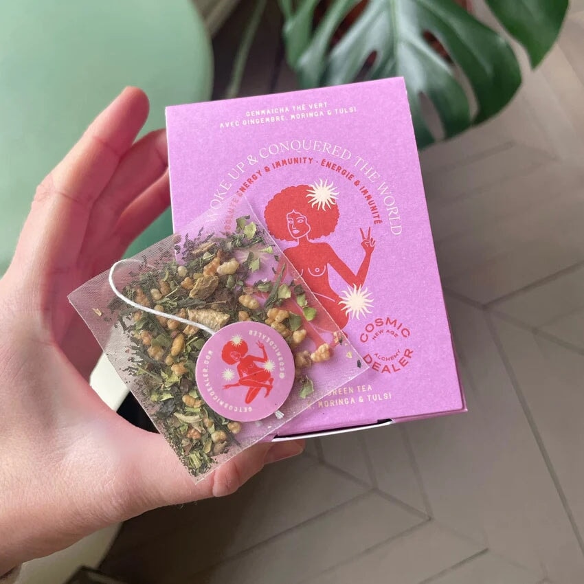 SHE WOKE UP AND CONQUERED THE WORLD Ayurvedic green tea (tea bags) - Cosmic Dealer North Glow