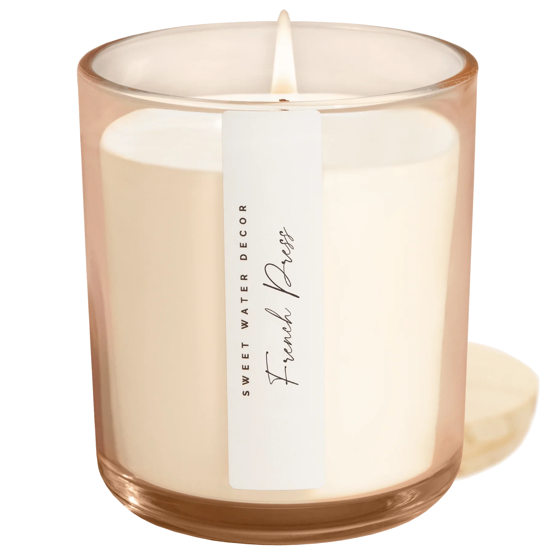 Sojawachskerze "FRENCH PRESS" im getöntem Glas | SWEET WATER DECOR