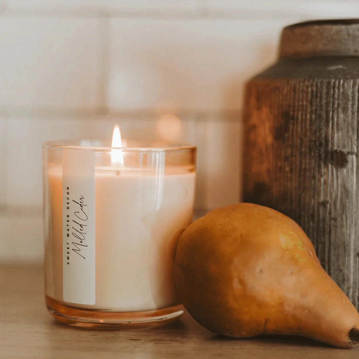 Soy Wax Candle- "Hello Fall"- Tinted Glass Jar- SWEET WATER DECOR