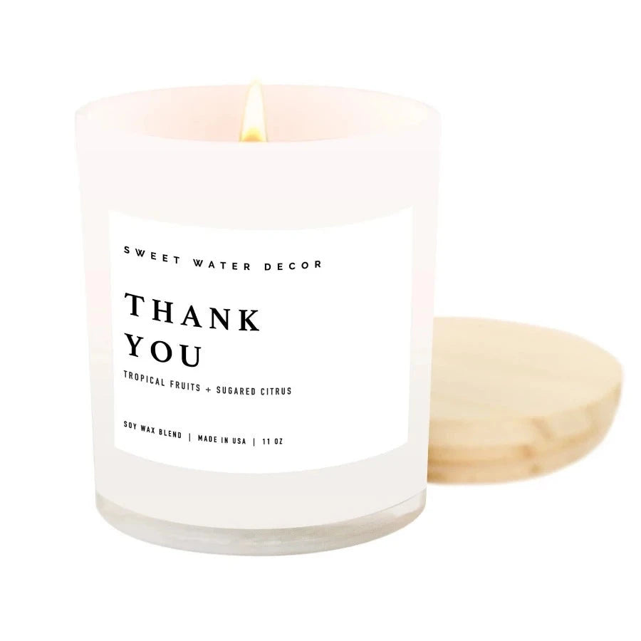Soy wax candle "THANK YOU" | SWEET WATER DECOR