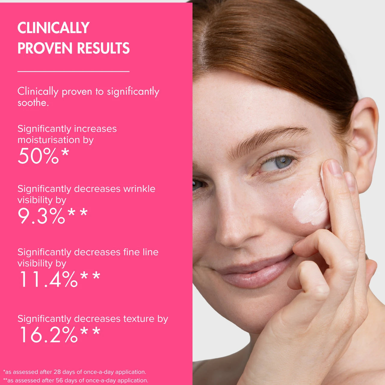 The Organic Pharmacy Calming Ageless Face Cream in Benutzung auf Model