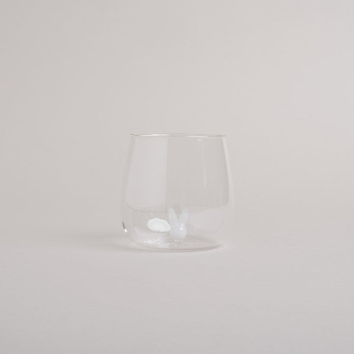 Drinking glass RABBIT FIGURINE - Owl cut