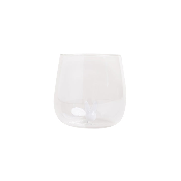 Drinking glass RABBIT FIGURINE - Owl cut